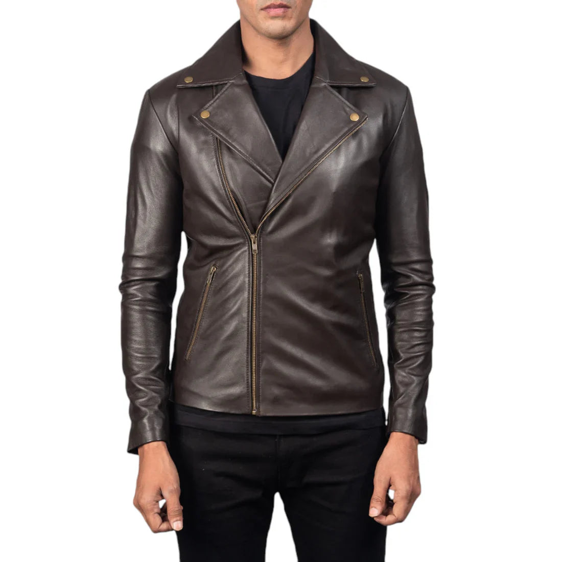 Brown Vintage Biker Leather Jacket