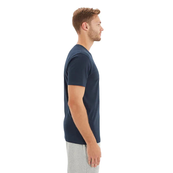 Men's Stylish Navy Blue Henley T-Shirt - Comfortable and Casual Wear