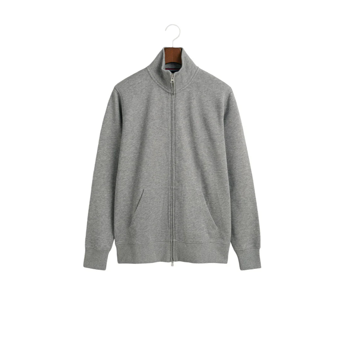Men's Full-Zip High Collar Grey Jacket