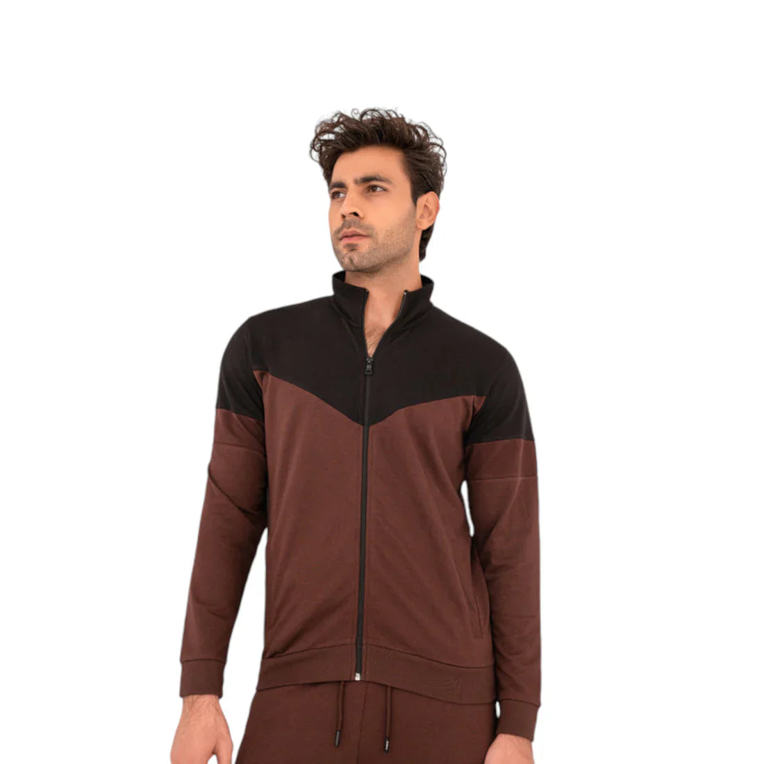 Modern Full-Zip Jacket for Men with Trendy Stripe Detail