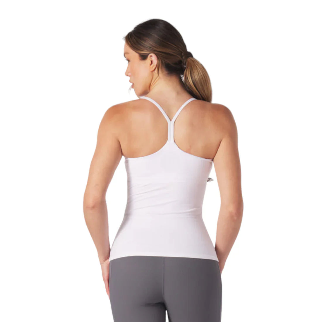 White Sleek Fit Active Tank Top – Perfect for Workouts and Daily Wear