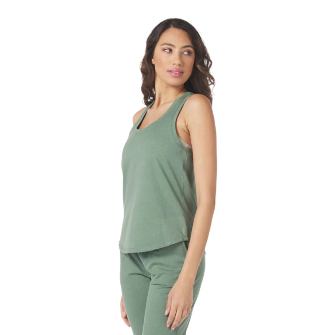 Women's Sage Green Marble Tank Top