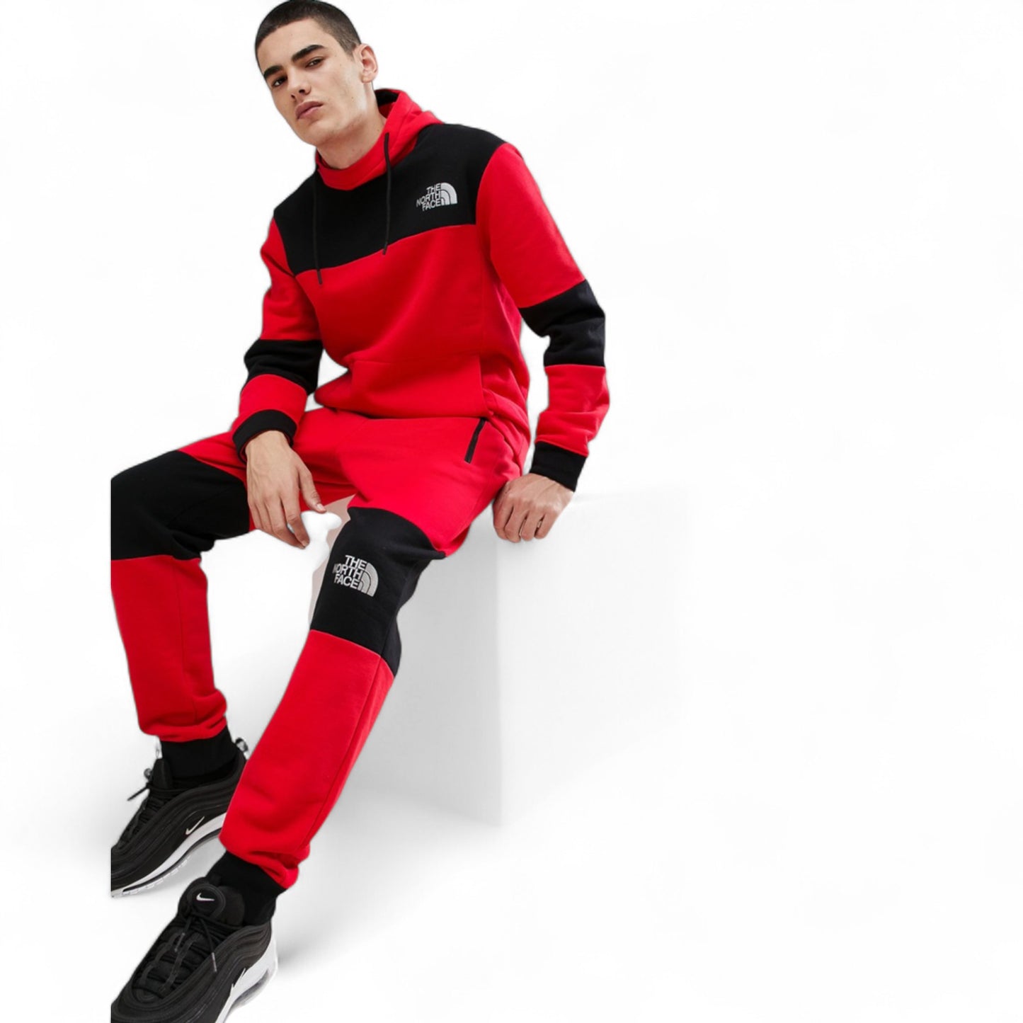 The North Face Red Himalayan Joggers Set Unisex