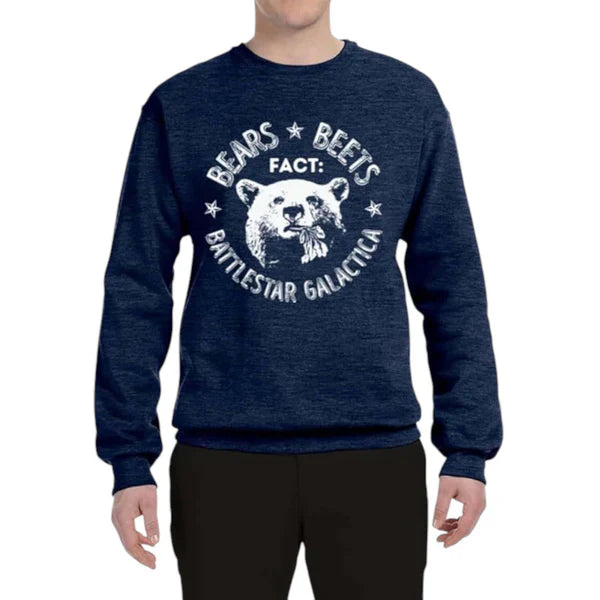 Bears Beets Battlestar Galactical Sweatshirt – Funny Pop Culture Crewneck