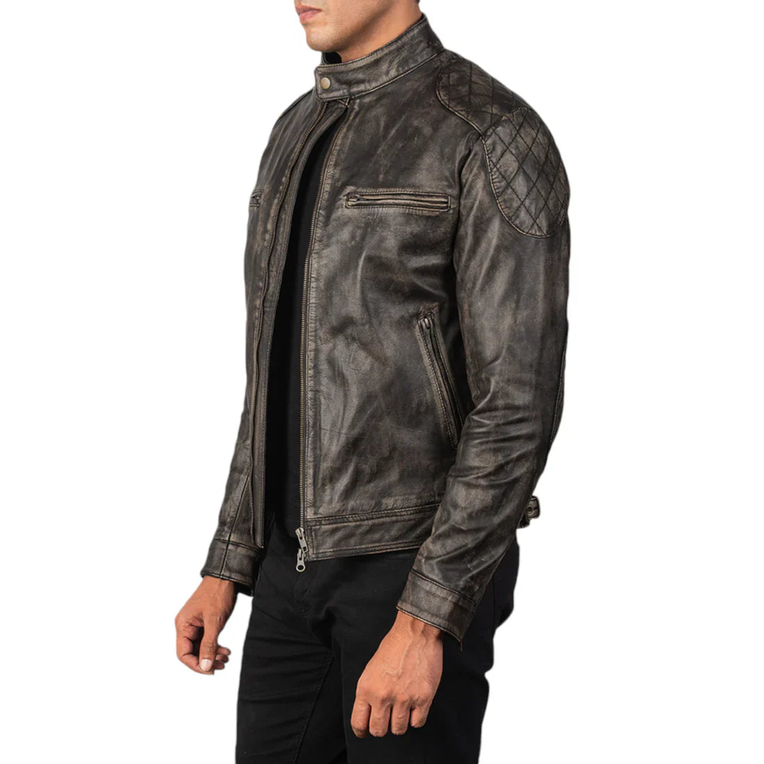 Gatsby Timeless Distressed Brown Leather Jacket