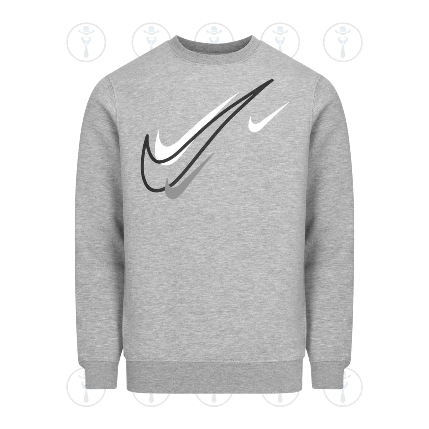 Layered Swoosh Nike Sweatshirt with Bold Branding Nike tracksuit //
