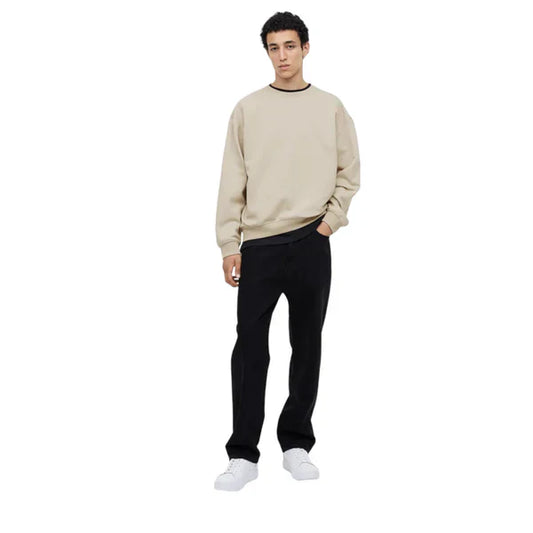 Men's Beige Crew Neck Sweatshirt