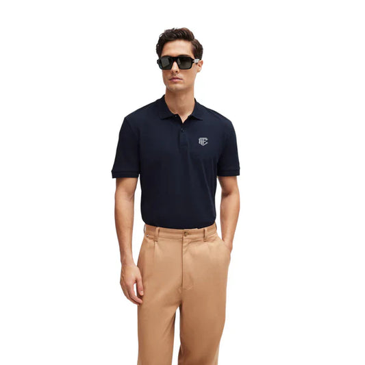 Men's wear Regular-Fit Polo Shirt in Merchandised Cotton Pique