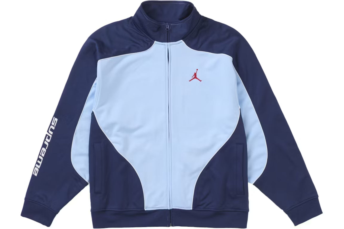 Men’s Jordan Supreme Tracksuit Set – Light Blue & Navy Zip Jacket with Joggers