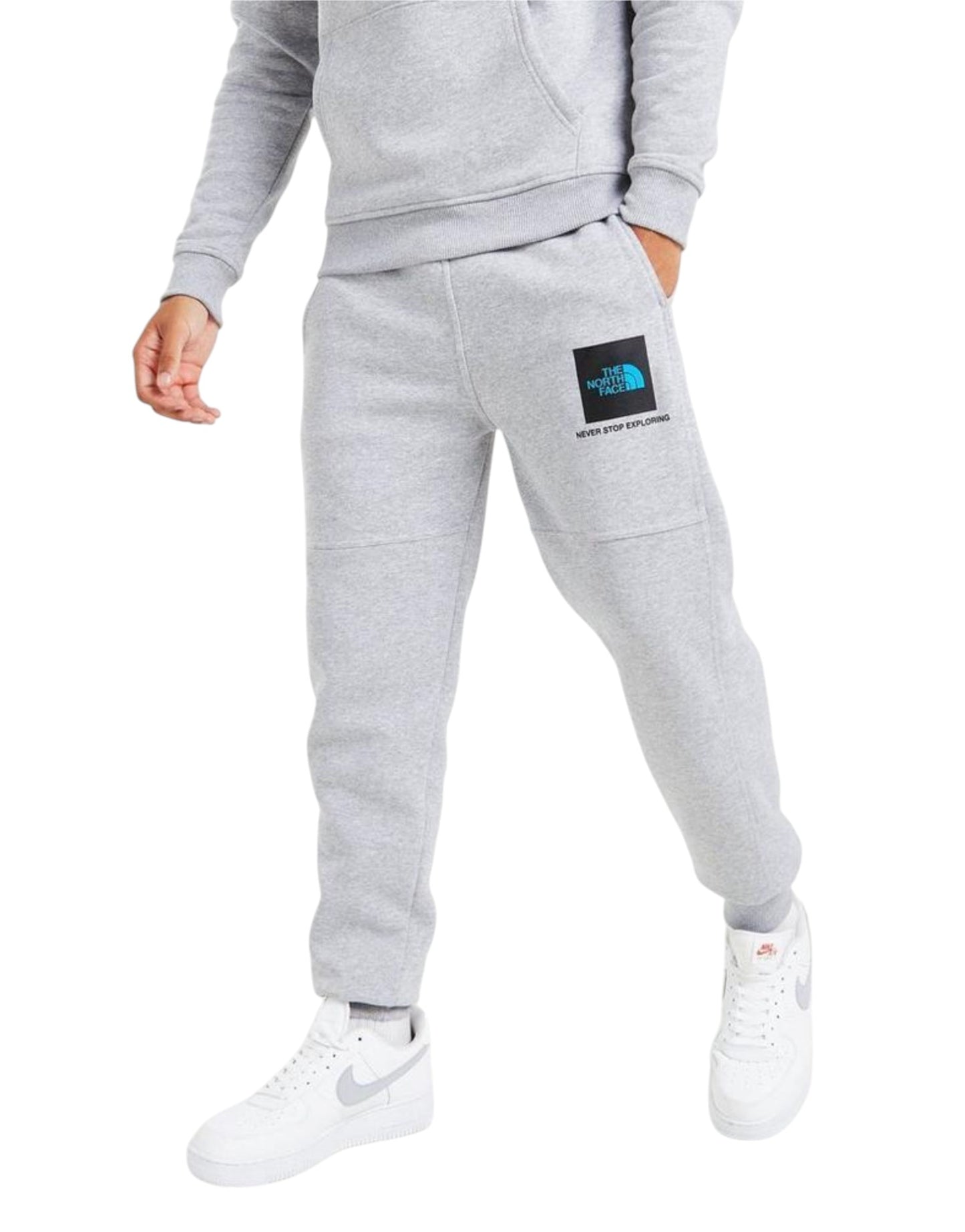 Comfort North Face Essentials: Heather Grey Hoodie & Joggers Set