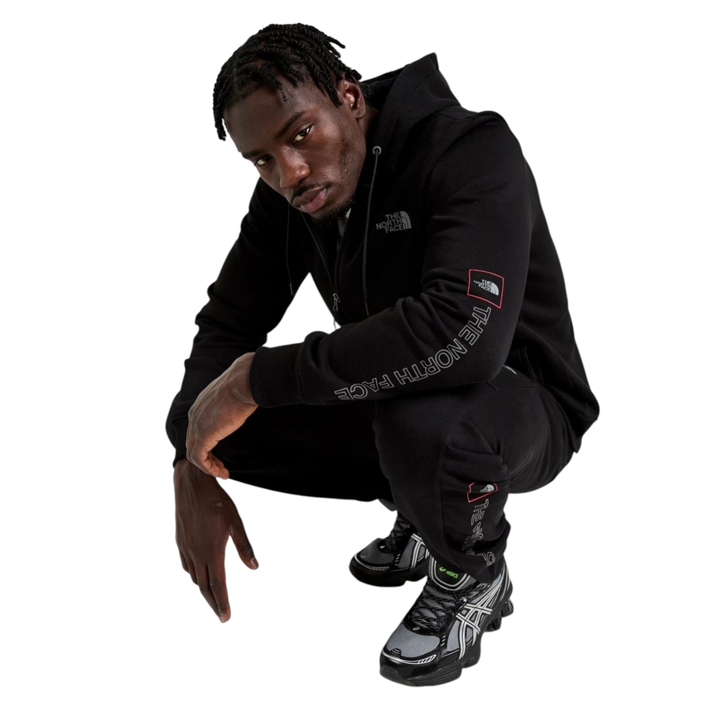 The North Face Overhead Cotton Fleece Full‑Zip Tracksuit – Black