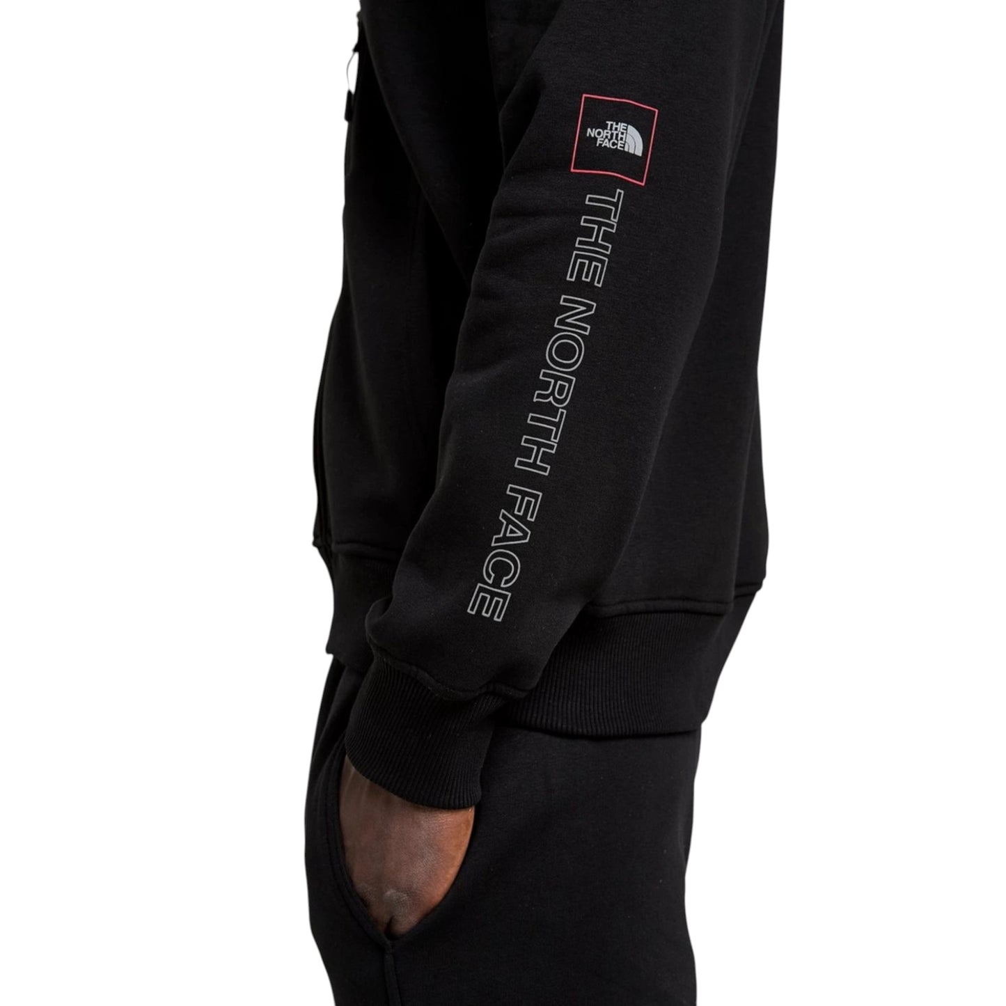 The North Face Overhead Cotton Fleece Full‑Zip Tracksuit – Black