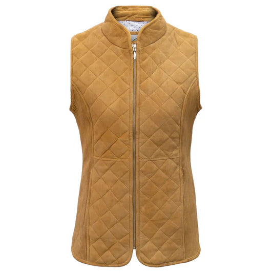 elegant-womens-yellow-suede-vest