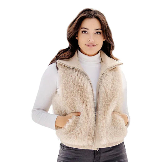 Women's Faux Fur Zip-Up Vest
