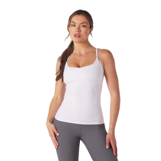 White Sleek Fit Active Tank Top – Perfect for Workouts and Daily Wear