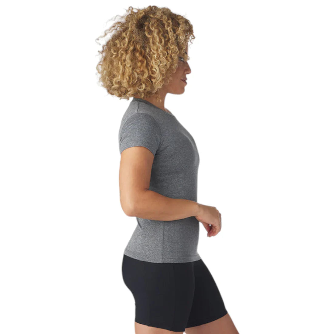 Classic Black Heather Simplicity Tee for Effortless Style