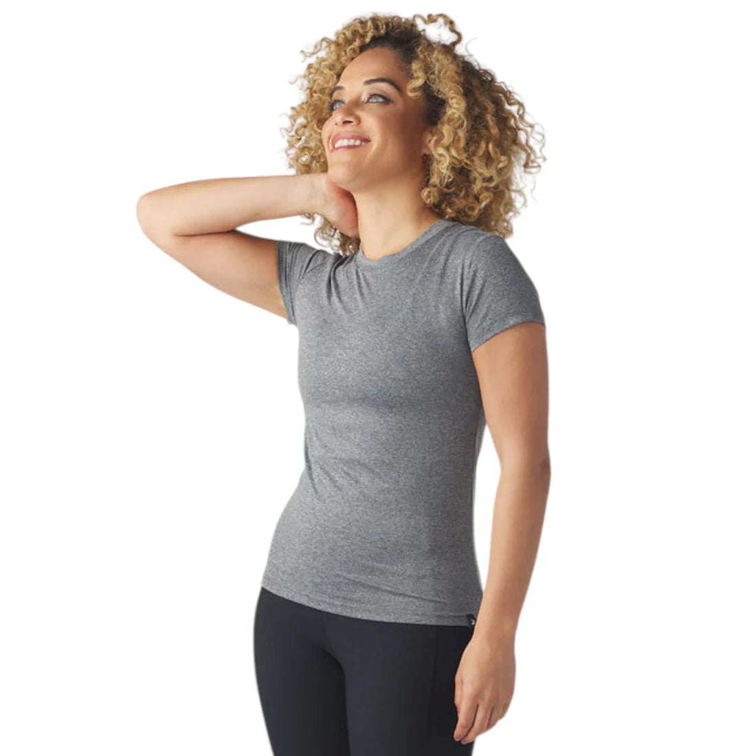 Classic Black Heather Simplicity Tee for Effortless Style