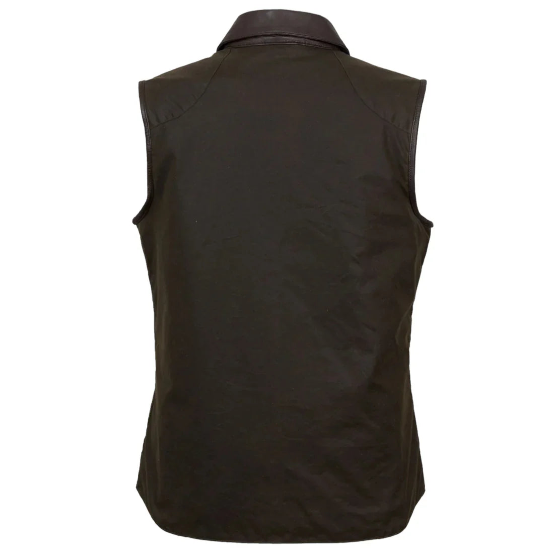 womens-waxed-cotton-utility-vest-dark-brown