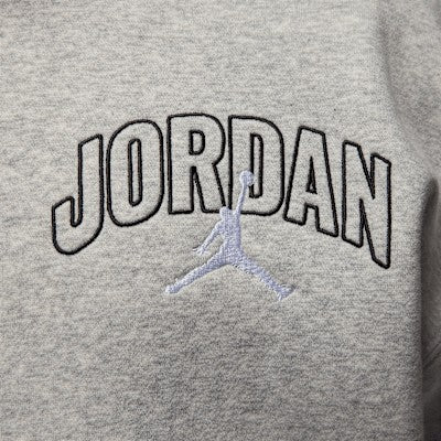 Gray sweatshirt with Jordan logo on a gray background