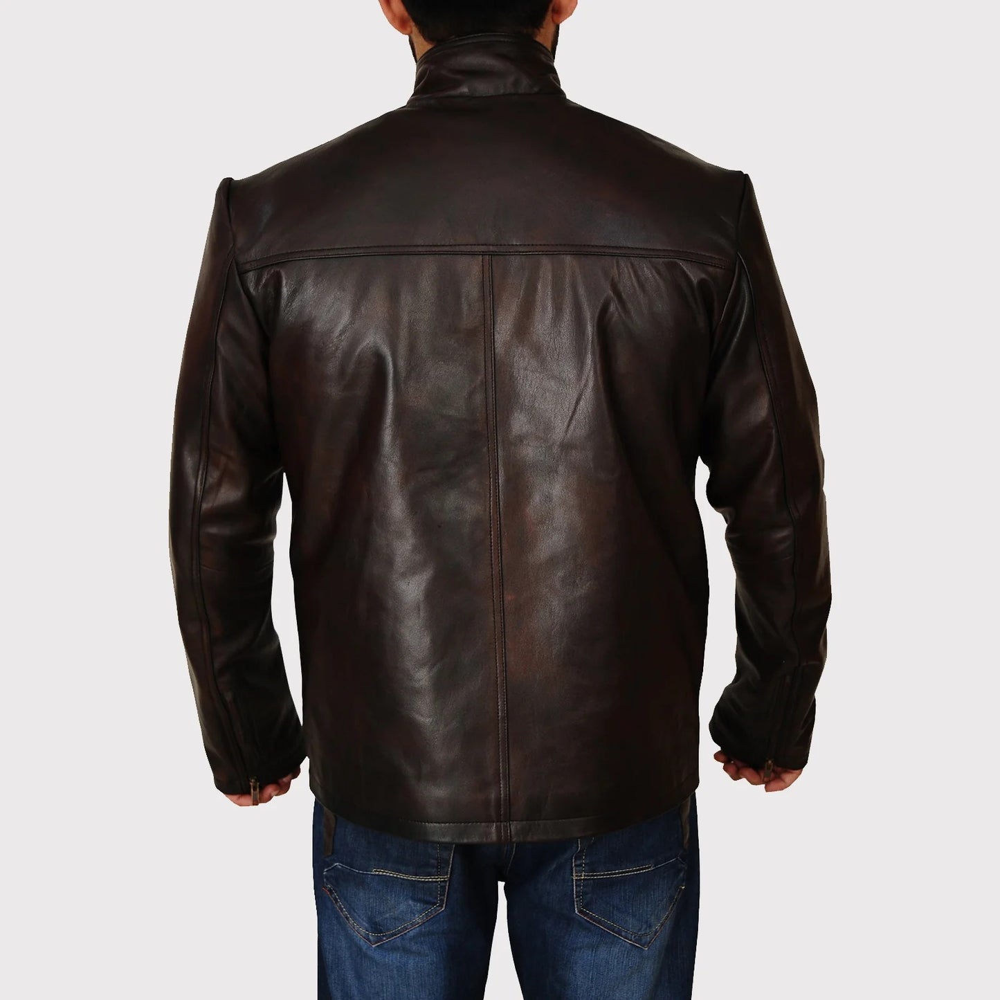 Classic Brown Leather Biker Jacket – Timeless Style & Rugged Comfort